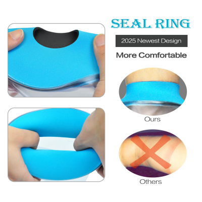 Full Leg Waterproof Shower Sleeve for Adults – Reusable Cast Protector for Foot, Ankle & Lower Leg During Bathing or Water Activities (Blue)