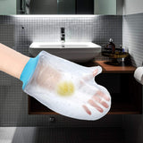 Waterproof Shower Glove for Adults – Reusable Cast & Bandage Protector for Hand, Wrist and Fingers During Bathing or Water Activities (Blue) - 45-Degree Angle
