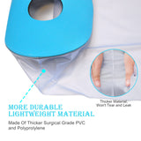 Lower Leg Waterproof Shower Sleeve for Kids – Reusable Cast Protector for Calf, Ankle & Foot During Bathing or Water Activities (Blue) - Side View