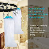 Lower Leg Waterproof Shower Sleeve for Kids – Reusable Cast Protector for Calf, Ankle & Foot During Bathing or Water Activities (Blue) - Top-Down View