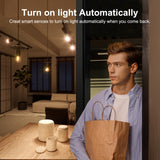 Smart WiFi Motion Sensor with App Alerts – 128° Detection, 6m Range, No Hub Required, Voice Control & Automation (White) - Rear View