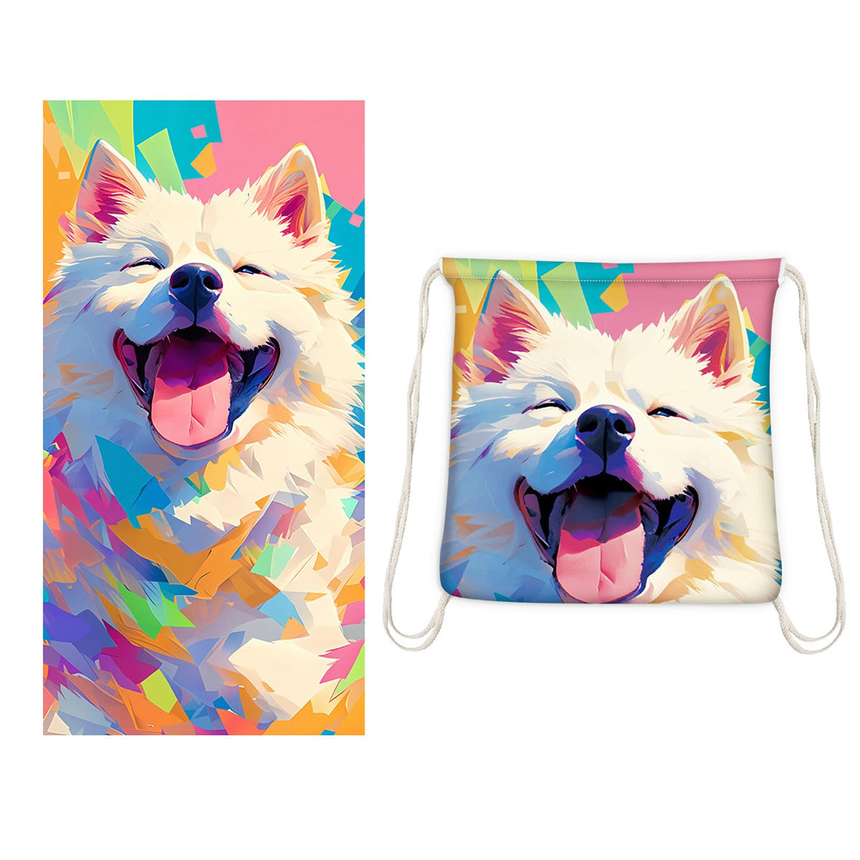 Dual-Function Foldable Beach Towel with Built-in Backpack – Soft Microfiber Towel & Compact Carry Bag in One, 55-Inch Large Size for Swimming, Travel,