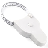 Soft Retractable Body Tape Measure for Fitness, Tailoring & Home Use – 60-Inch Dual-Scale Measuring Tape with Lock, 3-Pack of Identical Units (White)