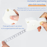 Soft Retractable Body Tape Measure for Fitness, Tailoring & Home Use – 60-Inch Dual-Scale Measuring Tape with Lock, 3-Pack of Identical Units (White) - Side View