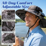 Solar-Powered Dual-Fan Sun Hat – UPF 50+ Wide-Brim Outdoor Hat with 2 USB/Solar Rechargeable Fans, Adjustable Strap, Breathable Mesh, for Fishing, Hiking, Beach & Gardening; Unisex Cooling Cap with 800mAh Battery (Khaki)