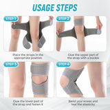 Knee Assistive Brace with Carbon Steel Spring Support – Breathable Perforated Sleeve, Adjustable Straps, Joint Stabilization & Pain Relief for Walking, Running, Hiking, Rehabilitation; Unisex Design for Men & Women (Grey) - Rear View