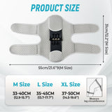 Knee Assistive Brace with Carbon Steel Spring Support – Breathable Perforated Sleeve, Adjustable Straps, Joint Stabilization & Pain Relief for Walking, Running, Hiking, Rehabilitation; Unisex Design for Men & Women (Grey) - Close-Up Angle