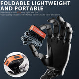 Rechargeable LED Headlamp with Motion Sensor & 6 Lighting Modes – Ultra-Bright Waterproof Headlight for Running, Camping, Hiking, Fishing, and Night Work (Grey) - 45-Degree Angle