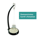 3D Sand Pendulum Desk Toy – Science Art Decor with Kinetic Sand Patterns, Earth Rotation Demo, Stress Relief for Office & Home (Black) - Side View