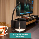 3D Sand Pendulum Desk Toy – Science Art Decor with Kinetic Sand Patterns, Earth Rotation Demo, Stress Relief for Office & Home (Black) - 45-Degree Angle
