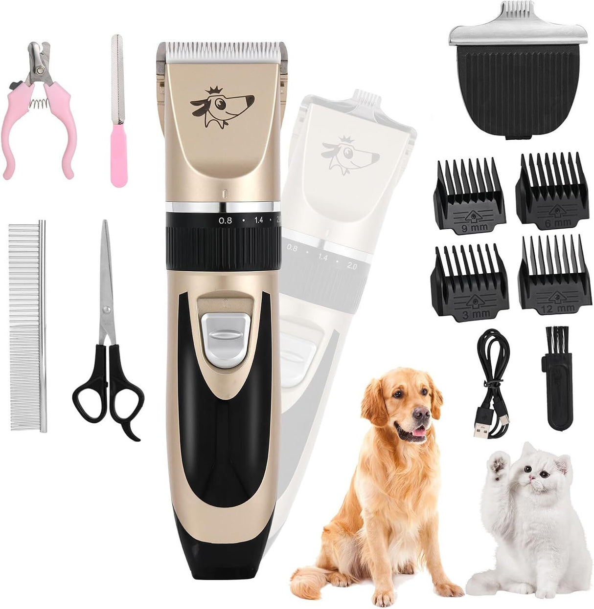 pet products Pet products Professional Rechargeable Cordless Dogs Cats Horse Grooming Clippers - Professional Pet Hair Clippers with Comb Guides for