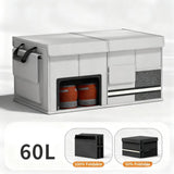 Foldable Car Trunk Organiser, 30L/60L Large Capacity Storage Box for Auto Boot, Multi-functional Cargo Container(60L,grey)