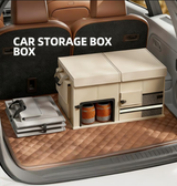 Foldable Car Trunk Organiser, 30L/60L Large Capacity Storage Box for Auto Boot, Multi-functional Cargo Container(60,white) - Side View