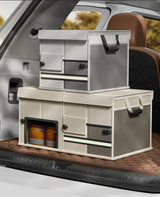 Foldable Car Trunk Organiser, 30L/60L Large Capacity Storage Box for Auto Boot, Multi-functional Cargo Container(60,white) - Top-Down View