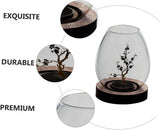 Chinese-Style Glass Candle Holder with Plum Blossom Design: 12×8cm, Windproof, Retro Zen Decor for Romantic Dinners & Home Ambiance - 45-Degree Angle