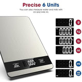 10kg/1g Precision Kitchen Scale: Ultra-Thin, Multi-Unit, Stainless Steel for Aussie Home Cooks - Front View