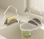 Kitchen Sink Filter Rack with 100 12cm*15cm Mesh Bags, Foldable Food Waste Strainer, Multi-functional Drain Basket（white）