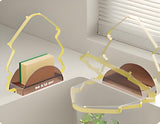 Kitchen Sink Filter Rack with 100 12cm*15cm Mesh Bags, Foldable Food Waste Strainer, Multi-functional Drain Basket（yellow）