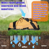 Lawn Aerator Shoes with Spring Base & Spikes: Adjustable Strap, Double-Layer Design for Healthy Lawns in Australian Gardens - Top-Down View