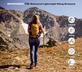 Small Hiking Backpack Lightweight Waterproof Daypack for Camping Cycling Fitness Outdoor Sports - Women Men Teens - Close-Up Angle