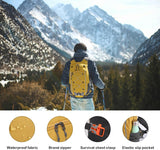 Small Hiking Backpack Lightweight Waterproof Daypack for Camping Cycling Fitness Outdoor Sports - Women Men Teens - Rear View