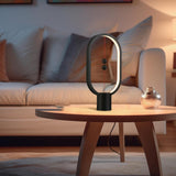 Black Magnetic Balance LED Table Lamp: USB-Powered, Dimmable Eye-Care Light with Award-Winning Design for Australian Homes & Offices - Rear View