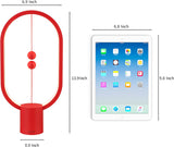 Red Magnetic Balance LED Table Lamp: USB-Powered, Dimmable Eye-Care Light with Award-Winning Design for Australian Homes & Offices - Close-Up Angle