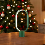 Green Magnetic Balance LED Table Lamp: USB-Powered, Dimmable Eye-Care Light with Award-Winning Design for Australian Homes & Offices - Side View