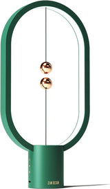 Green Magnetic Balance LED Table Lamp: USB-Powered, Dimmable Eye-Care Light with Award-Winning Design for Australian Homes & Offices - Close-Up Angle