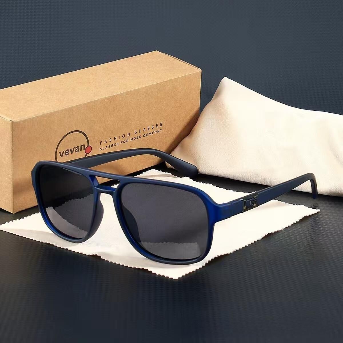 "Retro trend" classic box sunglasses-modified face, with no pressure, out of the street focus!