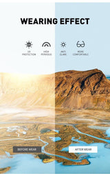 UV400 protective sunglasses can protect against ultraviolet rays and easily control various wearing styles. Cross-border explosions are discounted in a limited time! - Front View