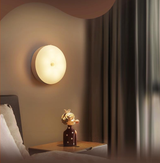 Motion Sensor LED Night Light, 86mm Diameter Smart Induction Lamp with USB Charging & Magnetic Mount, Long-Lasting Battery - Front View