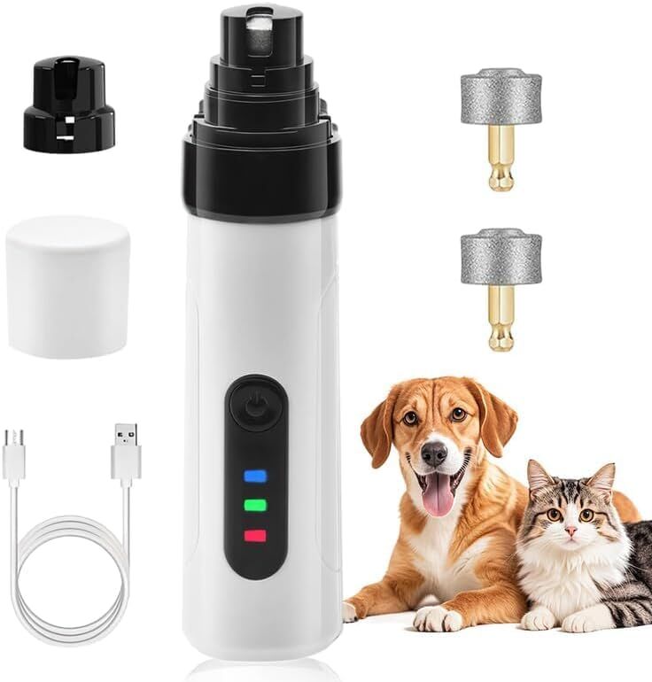 Pet products Silent Groom Pro Nail Grinder, 2025 New Dog Nail Trimmer, USB Rechargeable Pet Nail Grinder, Dog Nail Trimmers, Pet Paws Grooming Smoothing Tool