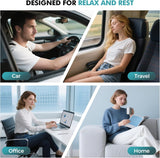 Travel Neck Pillows for Airplanes - 360° Ergonomic Memory Foam Travel Pillow - Relief Neck Pain with Breathable Support for Long Flights, Car, Train & Office Use - Adults & Kids - 45-Degree Angle
