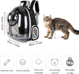 pet products Pet Space Capsule Backpack, Small Medium Cat Puppy Dog Carrier, Transparent Breathable Heat Proof, Pet Carrier for Travel Hiking Walking Camping, Grey - Side View