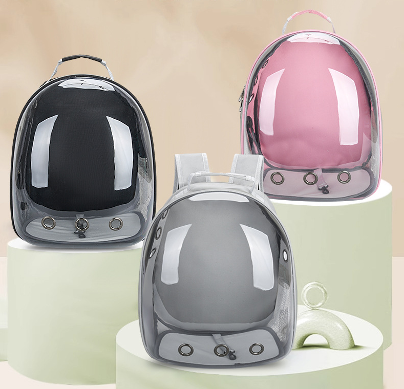 pet products Pet Space Capsule Backpack, Small Medium Cat Puppy Dog Carrier, Transparent Breathable Heat Proof, Pet Carrier for Travel Hiking Walking Camping, Grey