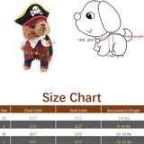 pet products New Funny Pet Clothes Pirate Dog Cat Costume Suit Corsair Dressing up Party Apparel Clothing for Cat Dog Plus Hat - Rear View