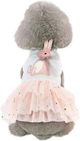 pet products Small Dog Dress Female Tiny Puppy Clothes Girl Tutu for Dogs Dresses Harness Birthday Apparel（Chest circumference42cm, back length30cm, neck circumference29cm）