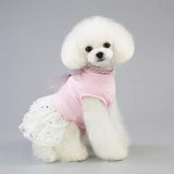 pet products Small Dog Dress Female Tiny Puppy Clothes Girl Tutu for Dogs Dresses Harness Birthday Apparel（Chest circumference37cm, back length25cm, neck circumference26cm）