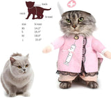pet products Dog Costume Clothes Halloween Cat Costumes Small Animal Funny Pets Clothing for Doggy Kitty Rabbits Piggy, Nurse - 45-Degree Angle
