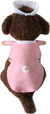 pet products Dog Costume Clothes Halloween Cat Costumes Small Animal Funny Pets Clothing for Doggy Kitty Rabbits Piggy, Nurse - Rear View