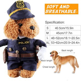 pet products Pet Cosplay Outfit, Funny Dog Cat Party Costume Puppy Uniform Pet Cosplay Clothes for Halloween Christmas Theme Party - Rear View