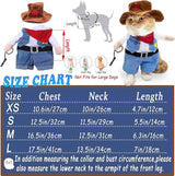 pet products Small Dog Cowboy Costume with Hat 2pcs Funny Halloween Chucky Costumes Cool West Cowboy Uniform Puppy Denim Overalls Western Cosplay Sheriff Outfits Cat Apparel - Rear View