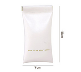 Christmas gift Premium Leather Eyeglass Case with Spring Closure - Multiple Color Options - Refined Craftsmanship（Black） - Front View