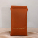 Christmas gift Premium Leather Eyeglass Case with Spring Closure - Multiple Color Options - Refined Craftsmanship（Mocha）