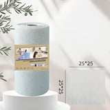 Christmas gift 50-Piece 25x25cm Polycotton Cleaning Cloth Roll, Reusable Dual-Use Dish & Surface Wipes for Home & Kitchen（blue） - Low Angle