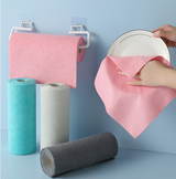 Christmas gift 50-Piece 25x25cm Polycotton Cleaning Cloth Roll, Reusable Dual-Use Dish & Surface Wipes for Home & Kitchen（pink） - Front View