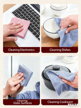 Christmas gift 50-Piece 25x25cm Polycotton Cleaning Cloth Roll, Reusable Dual-Use Dish & Surface Wipes for Home & Kitchen（pink）