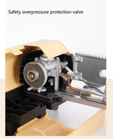 2500W Portable Camping Stove Foldable Butane Stove Indoor/Outdoor Cooking Suitable for Picnic, Backpacking Hiking, Adventure, Home, Travel, Outdoor Patio, RV Trip (Khaki) - Top-Down View