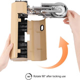 2500W Portable Camping Stove Foldable Butane Stove Indoor/Outdoor Cooking Suitable for Picnic, Backpacking Hiking, Adventure, Home, Travel, Outdoor Patio, RV Trip (Khaki) - 45-Degree Angle